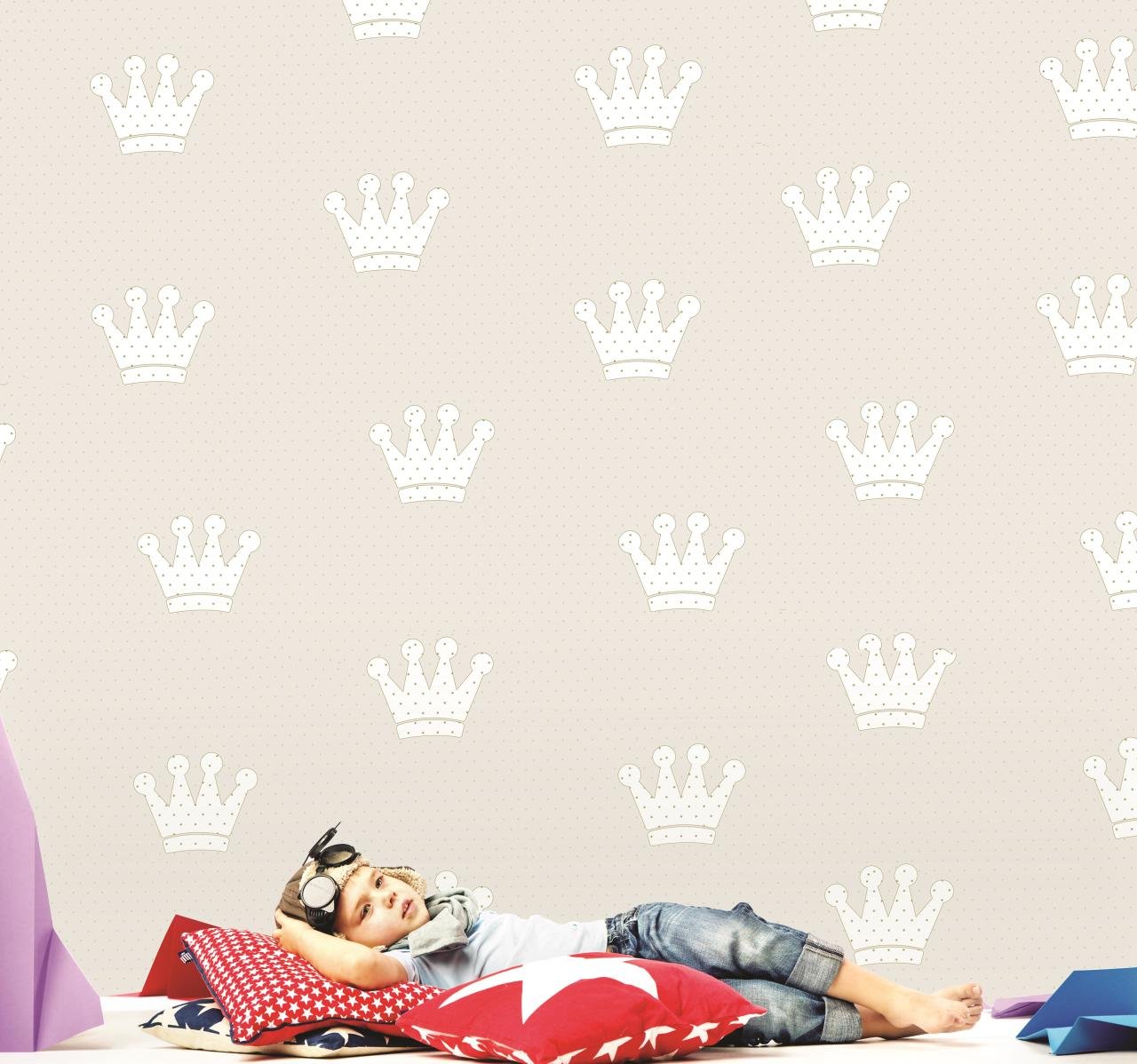 Deco Kids Kral Tacı Çocuk Odası Duvar Kağıdı 110501 ( 10m2