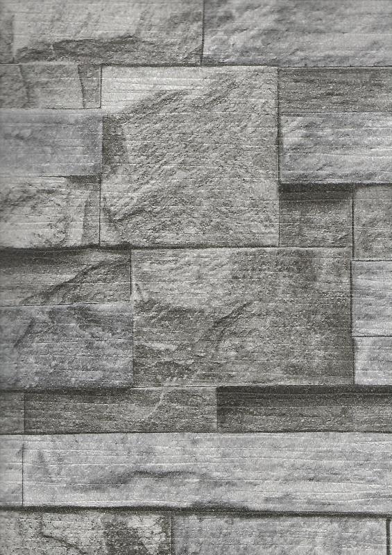 CASHMIR 3D GRİ TAŞ DESENLİ DUVAR KAĞIDI (16,5 m2) 500-2