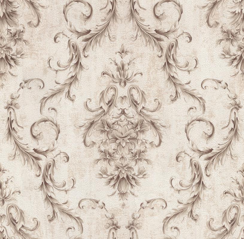 RETRO KAHVE ESKİTME DAMASK DUVAR KAĞIDI 16,5 m2 - 5001-03