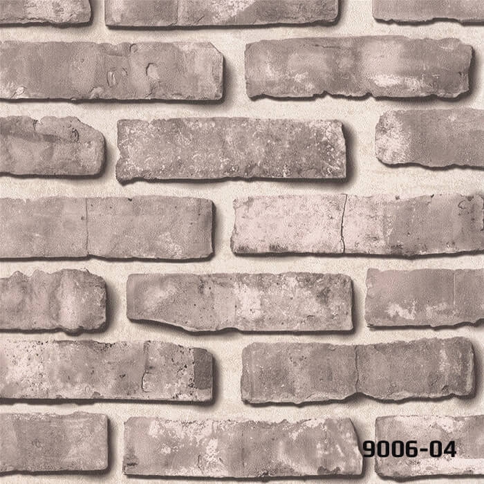 DECO STONE 3 BOYUTLU GRİ DOĞAL TUĞLA TAŞ DUVAR KAĞIDI 16,5 m2 - 9006-04