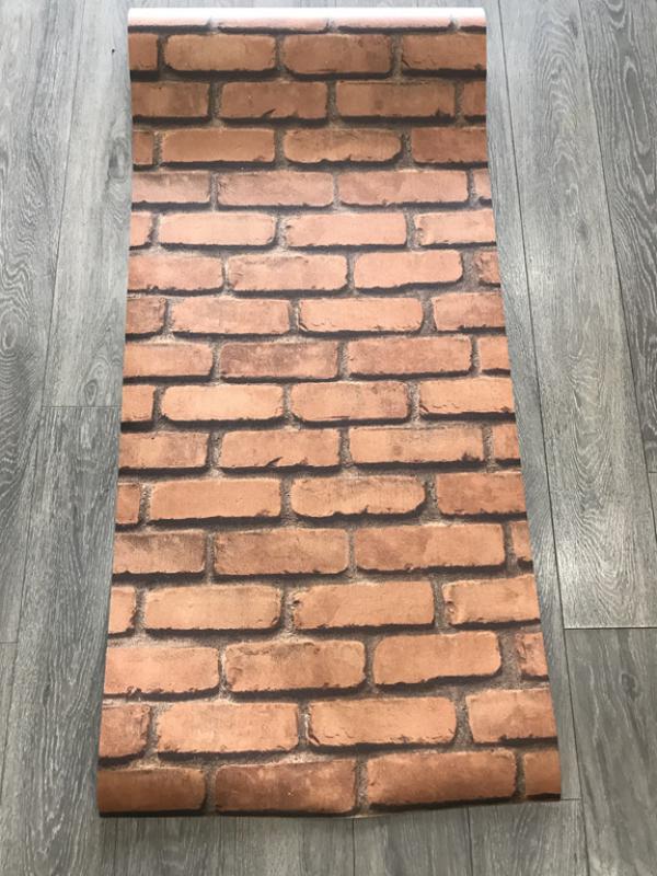 3D KİREMİT TUĞLA DESEN DUVAR KAĞIDI DuvarKagidiSec