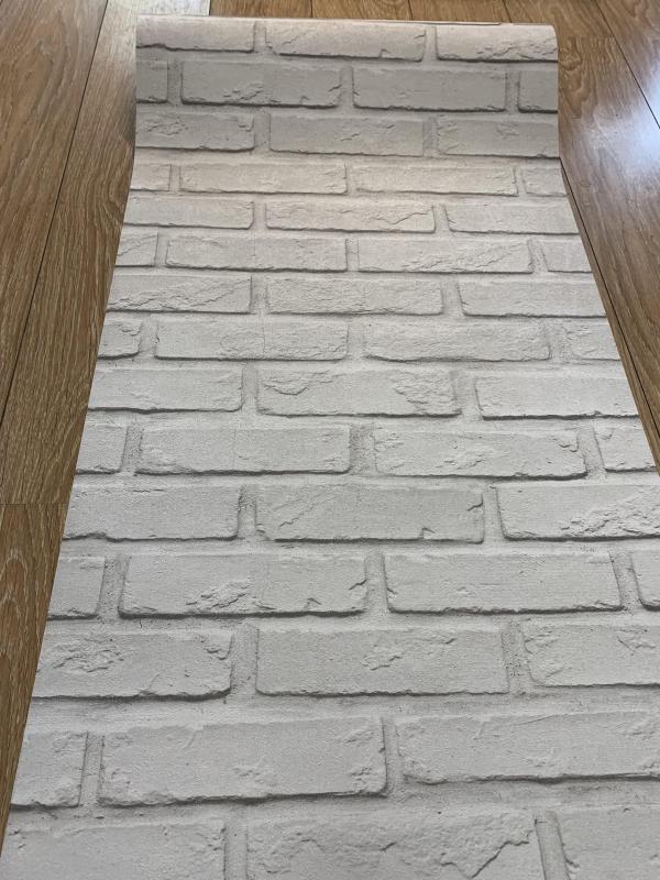 DECOWALL 3 BOYUTLU BEYAZ TUĞLA DESEN DUVAR KAĞIDI