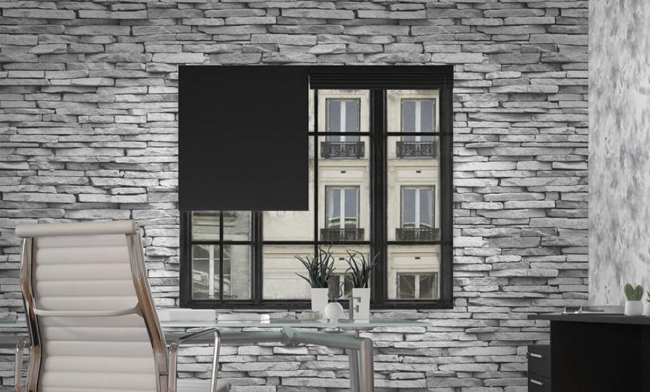 DECO STONE 3 BOYUTLU GRİ İNCE TAŞ DUVAR KAĞIDI 16,5 m2 - 4410-02