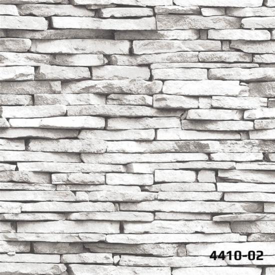 DECO STONE 3 BOYUTLU GRİ İNCE TAŞ DUVAR KAĞIDI 16,5 m2 - 4410-02