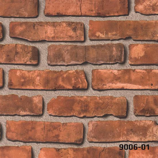 DECO STONE 3 BOYUTLU DOĞAL TUĞLA TAŞ DUVAR KAĞIDI 16,5 m2 - 9006-01